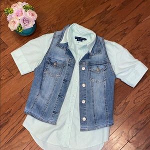 Jessica Simpson Jean Jacket Vest NWOT